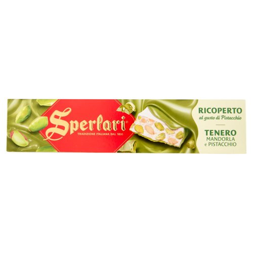 Sperlari Tenero Mandorla e Pistacchio Ricoperto al gusto di Pistacchio 200 g