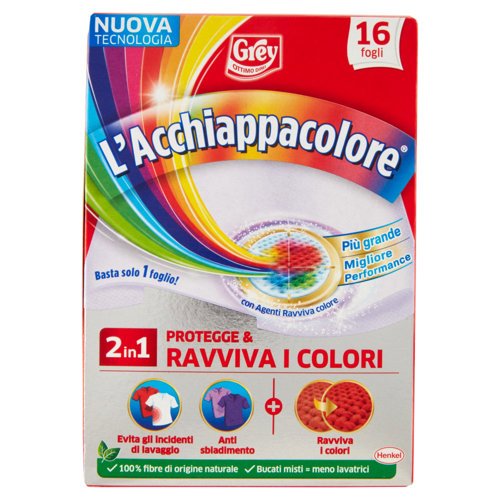 GREY l'Acchiappacolore Ravviva Colore 16 fogli