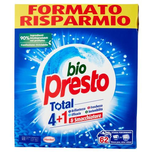 BIO PRESTO Polvere 62 lavaggi 3,100 kg