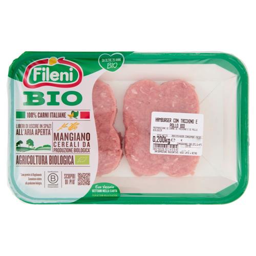 Fileni Bio Hamburger con Tacchino e Pollo Bio 0,200 kg