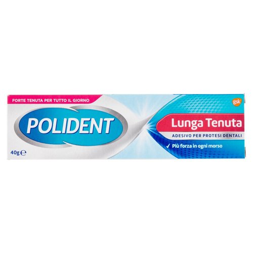 Polident lunga tenuta adesivo per protesi dentiera giornaliera ad alto comfort fino a 12 ore 40g