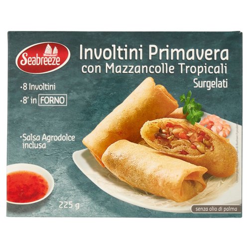 Seabreeze Involtini Primavera con Mazzancolle Tropicali Surgelati 225 g