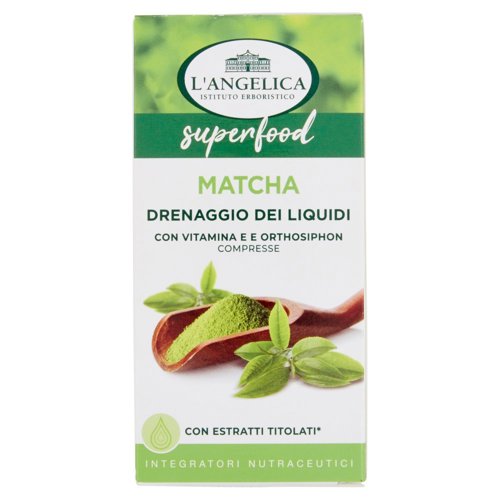 L'Angelica superfood Matcha Drenaggio dei Liquidi 60 compresse 30 g