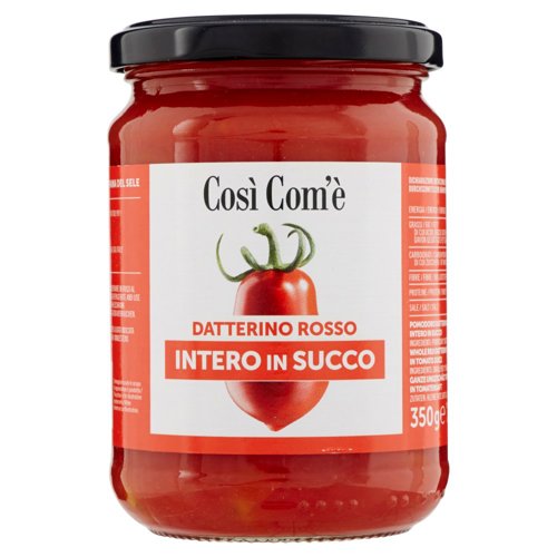 Così Com'è Datterino Rosso Intero in Succo 350 g