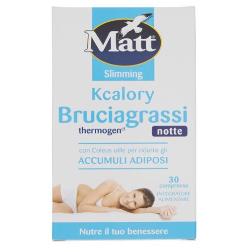 Matt Slimming Kcalory Bruciagrassi thermogen notte 30 compresse 10,5 g