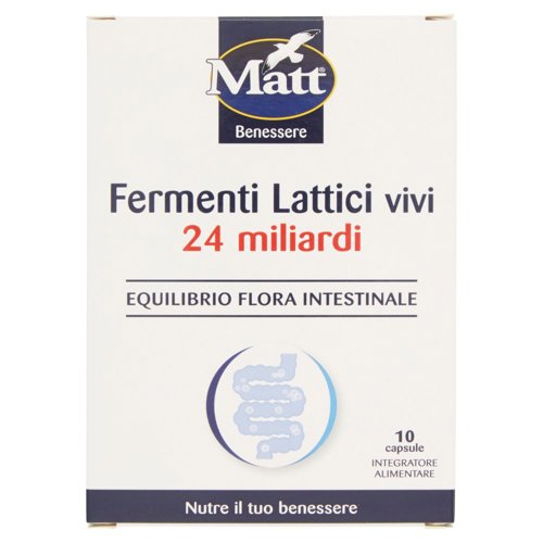 Matt Benessere Fermenti Lattici vivi 24 miliardi 10 capsule 5,55 g