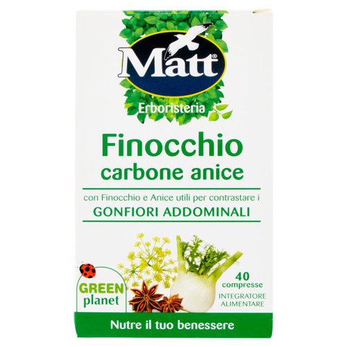 Matt Erboristeria Finocchio carbone anice 40 compresse 28 g