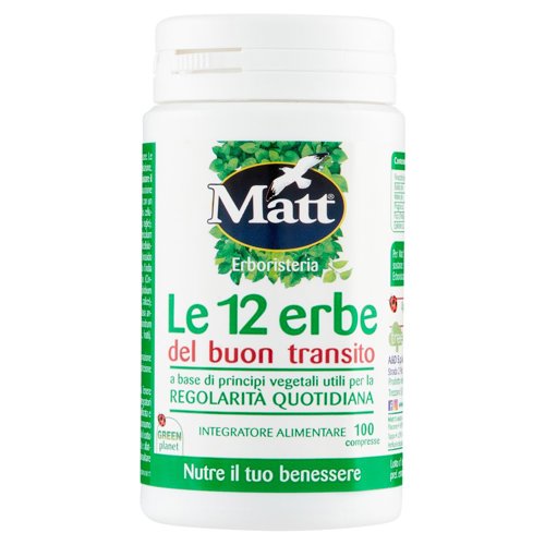 Matt Erboristeria le 12 erbe del buon transito 100 compresse 50 g