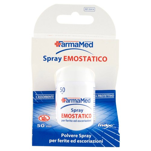 FarmaMed Spray Emostatico Polvere Spray per ferite ed escoriazioni 50 ml