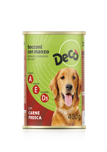 Decò cane bocconi con manzo