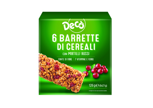 Decò barrette cereali e mirtilli rossi