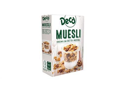 Decò muesli croccante con uvetta e nocciole