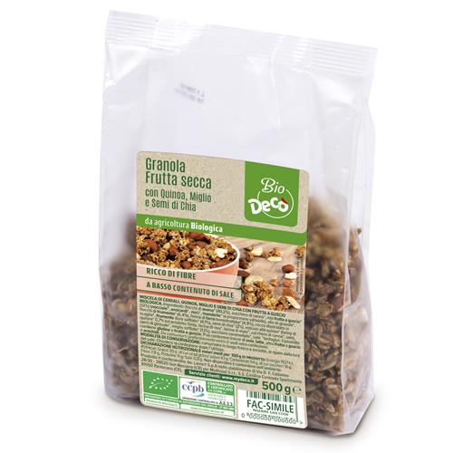 Decò bio granola con frutta secca