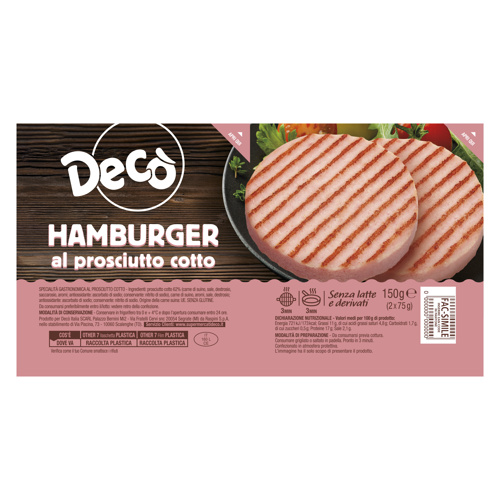 Decò hamburger al prosciutto cotto