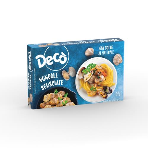 Decò vongole sgusciate cotte e surgelate