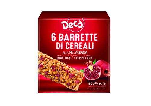 Decò barrette cereali e melagrana x6 126gr