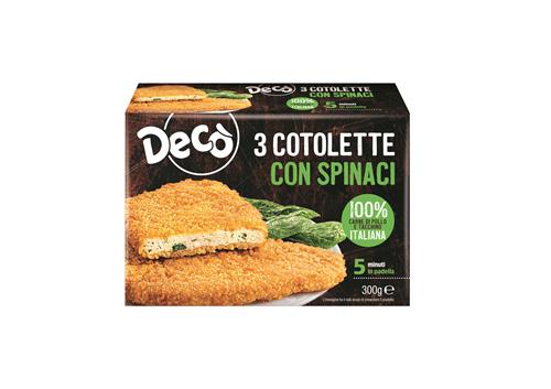 Decò cotoletta con spinaci