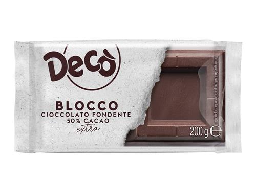 Decò Cioco Blocco - cioccolato extra fondente 50% 