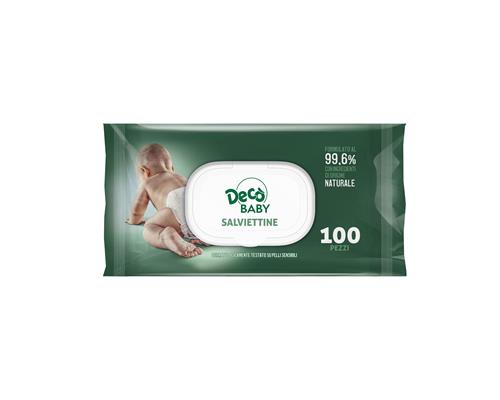 DECÒ SALVIETTINE IGIENE BIMBO 100PZ CON COPERCHIETTO