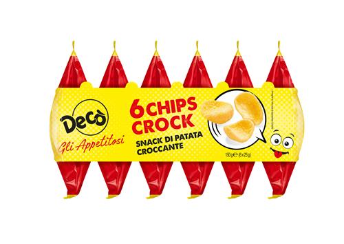 Decò CHIPS CROCK SNACK DI PATATA CROCCANTE (6x25g)