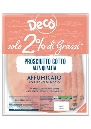 Decò PROSCIUTTO COTTO LIGHT AFFUMICATO AFFETTATO 100g