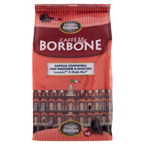 Caffè Borbone Miscela Decisa Capsule Compatibili Lavazza* A modo Mio* 10 x 7,2 g