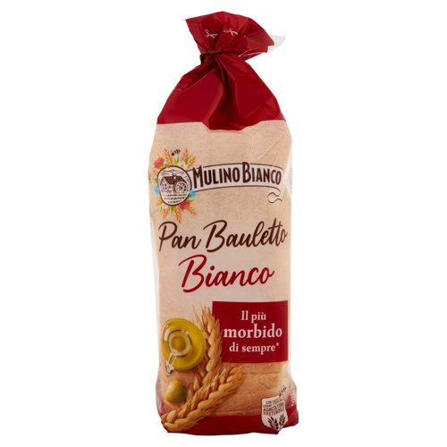 Mulino Bianco Pan Bauletto Bianco Pane Ideale per Panini 400g