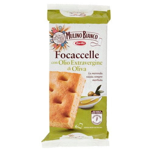 Mulino Bianco Focaccelle all'Olio Extra Vergine di Oliva Merenda Salata 198g