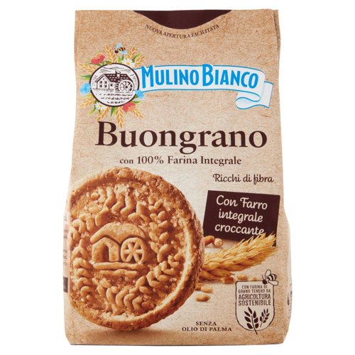 Mulino Bianco Buongrano Biscotti con Farro Integrale Croccante 350g