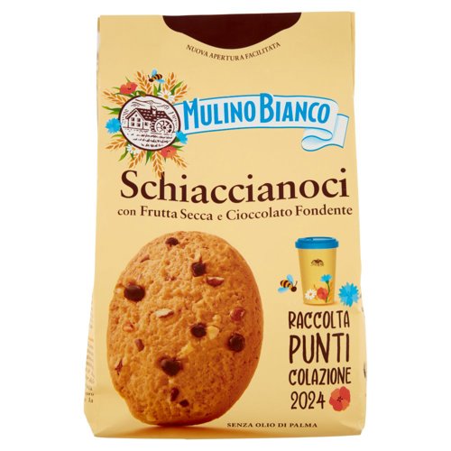 Mulino Bianco Schiaccianoci Biscotti con Frutta Secca e Cioccolato Fondente 300g