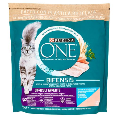 PURINA ONE Difficult Appetite Ricco in un mix di Merluzzo e Trota 1,5 kg