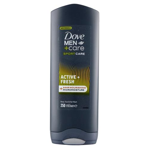 Dove Men+Care Sport Care Active + Fresh Body, Face & Hair Wash 250 ml