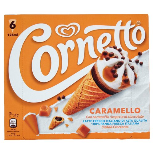 Cornetto Algida Caramello 6 Gelati 450 g