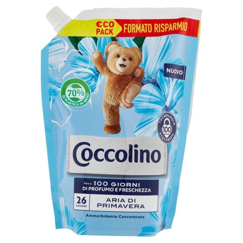 Coccolino Ammorbidente Concentrato Aria di Primavera 26 Lavaggi €co Pack 600 ml