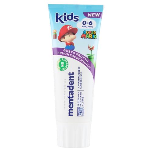 Mentadent Kids 0-6 Anni Super Mario Gusto Frutta 75 ml