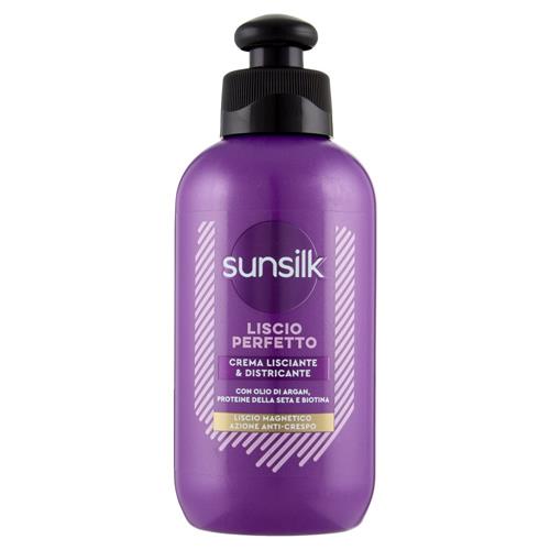 sunsilk Liscio Crema Lisciante & Districante con Olio di Argan, Proteine della Seta e Biotina 200 mL