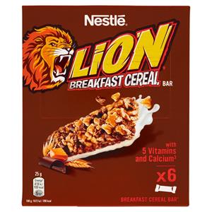 LION Barrette di Cereali Integrali con Cioccolato e Caramello, 6 pezzi da 25 g (150 g)