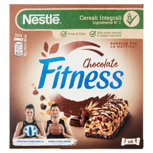 FITNESS Chocolate Barrette Cereali Integrali con Cioccolato 6 pezzi da 23,5 g