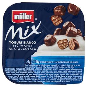 müller Mix Yogurt Bianco Più Wafer al Cioccolato 150 g