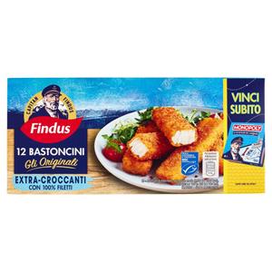 Capitan Findus 12 Bastoncini con 100% Filetti di Merluzzo 300 g