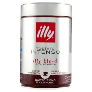 illy Tostato Intenso Caffè Macinato Ideale per Espresso 250 g