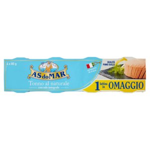 Asdomar Tonno al naturale con sale integrale 4 x 80 g