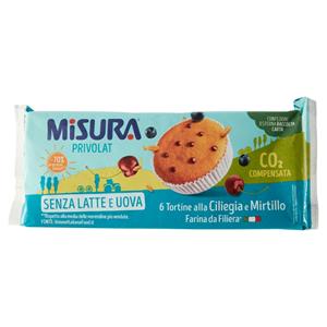 Misura Privolat 6 Tortine alla Ciliegia e Mirtillo 290 g