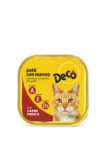 DECO GATTO PATE MANZO  GR.100