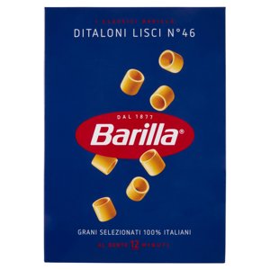 Barilla Pasta Ditaloni Lisci n.46 100% Grano Italiano 500 g