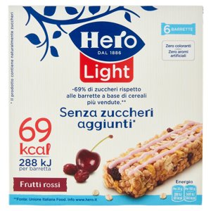 Hero Light Barrette Frutti rossi 6 x 20 g