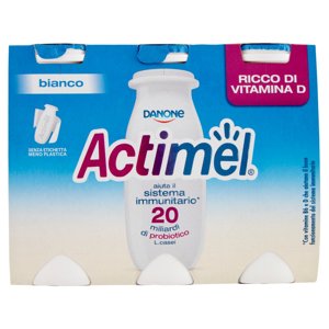 Actimel yogurt da bere arricchito con calcio, vitamina B6 e D, gusto bianco 6 x 100 g