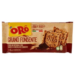 Oro Saiwa Grano Fondente - biscotti integrali con pepite di cioccolato fondente - 300g