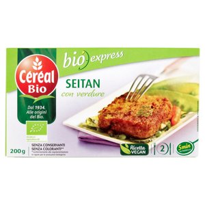 Céréal Bio express Seitan con verdure, burger vegano - 2 x 100 g