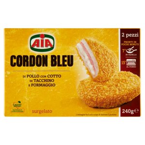 Aia Cordon Bleu di Pollo con Cotto di Tacchino e Formaggio surgelato 240 g